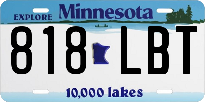 MN license plate 818LBT