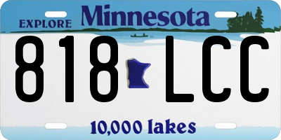 MN license plate 818LCC