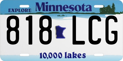MN license plate 818LCG