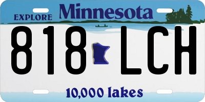 MN license plate 818LCH