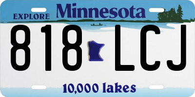 MN license plate 818LCJ