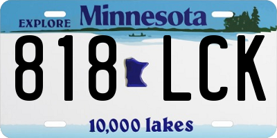 MN license plate 818LCK
