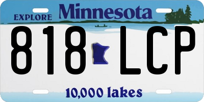 MN license plate 818LCP