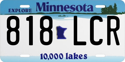 MN license plate 818LCR