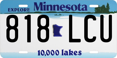 MN license plate 818LCU