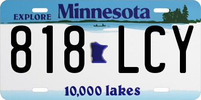 MN license plate 818LCY