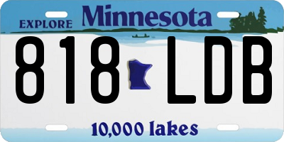 MN license plate 818LDB