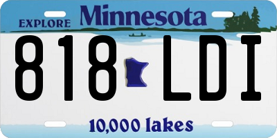 MN license plate 818LDI