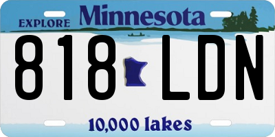 MN license plate 818LDN