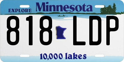 MN license plate 818LDP