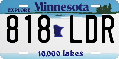 MN license plate 818LDR
