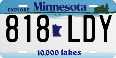 MN license plate 818LDY