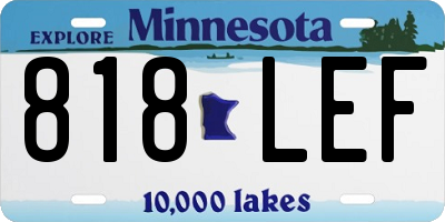 MN license plate 818LEF