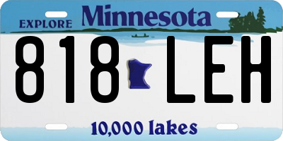 MN license plate 818LEH