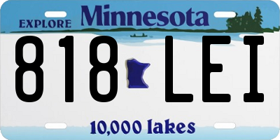 MN license plate 818LEI