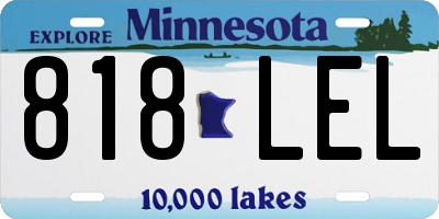 MN license plate 818LEL