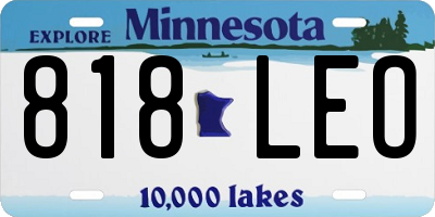 MN license plate 818LEO