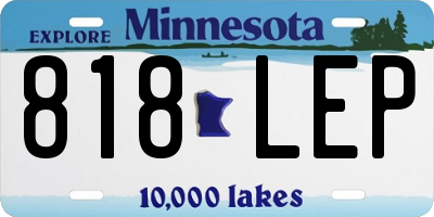 MN license plate 818LEP