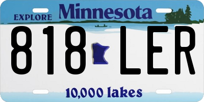 MN license plate 818LER