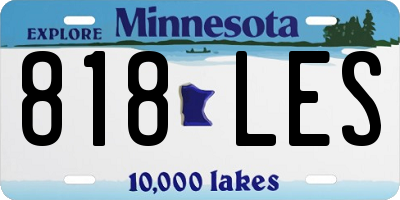 MN license plate 818LES