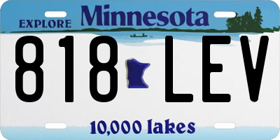 MN license plate 818LEV