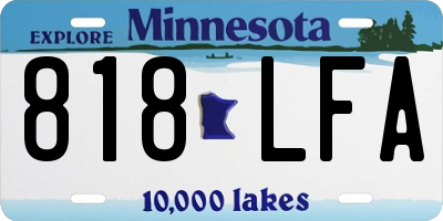MN license plate 818LFA