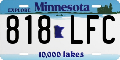 MN license plate 818LFC
