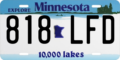 MN license plate 818LFD