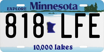 MN license plate 818LFE
