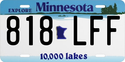 MN license plate 818LFF