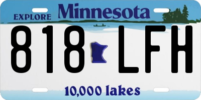 MN license plate 818LFH
