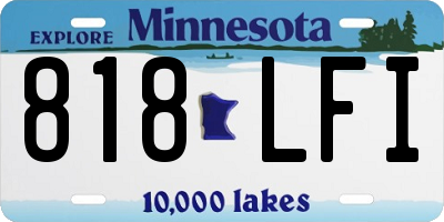 MN license plate 818LFI