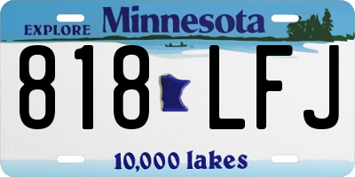 MN license plate 818LFJ