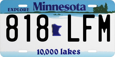 MN license plate 818LFM
