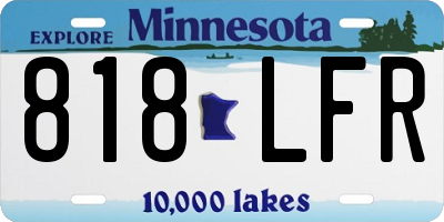 MN license plate 818LFR