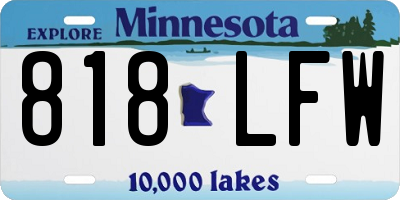 MN license plate 818LFW
