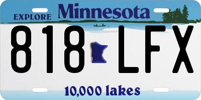 MN license plate 818LFX