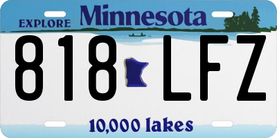 MN license plate 818LFZ