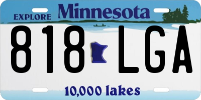 MN license plate 818LGA