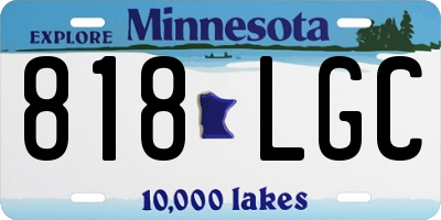 MN license plate 818LGC