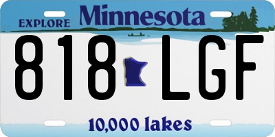 MN license plate 818LGF