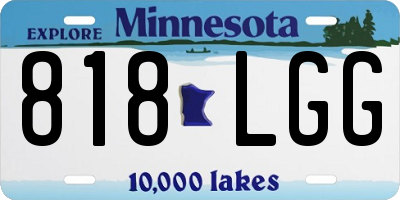 MN license plate 818LGG
