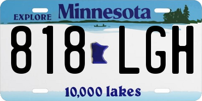MN license plate 818LGH
