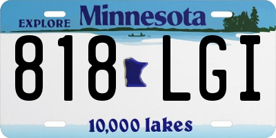 MN license plate 818LGI