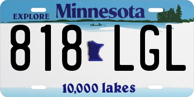MN license plate 818LGL