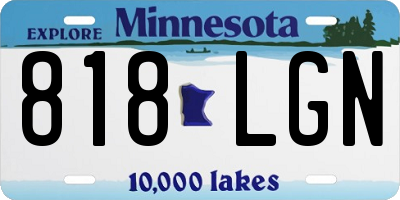MN license plate 818LGN