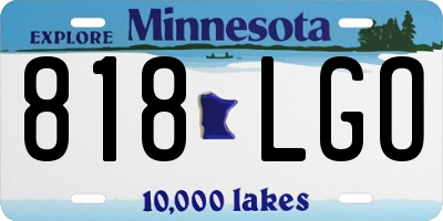 MN license plate 818LGO