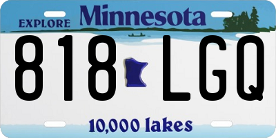 MN license plate 818LGQ