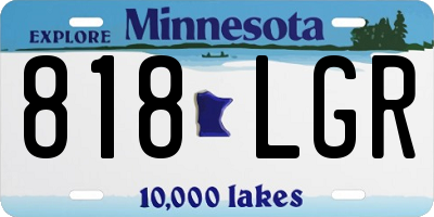 MN license plate 818LGR