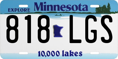 MN license plate 818LGS